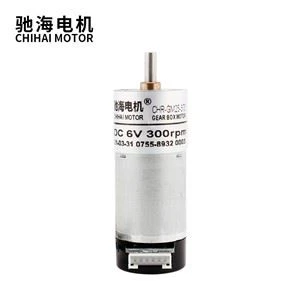 11PPR 25MM 6V 300RPM DC Brush Gear 370 Motor com codificador